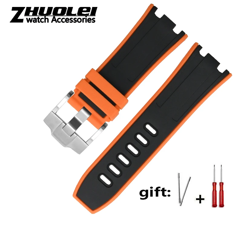 high quality silicone watchband for AP watch straps men's waterproof bracelet 28mm with stainless steel buckle
high quality silicone watchband for AP watch straps men's waterproof bracelet 28mm with stainless steel buckle