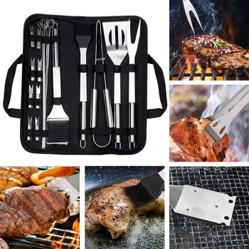 20PCS Barbecue Tools Kit Grill Accessories Set Stainless Steel with Case Portable BBQ Utensil Tools
20PCS Barbecue Tools Kit Grill Accessories Set Stainless Steel with Case Portable BBQ Utensil Tools
