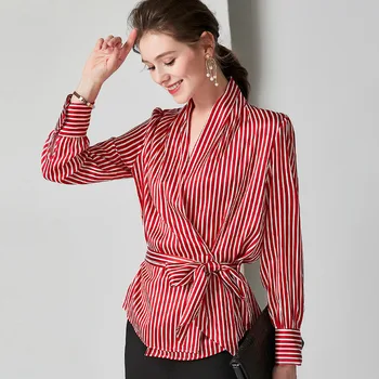 red ribbon striped silk blouse for women high quality long sleeve plus size sexy casual office dress shirts clothes dropshipping
red ribbon striped silk blouse for women high quality long sleeve plus size sexy casual office dress shirts clothes dropshipping