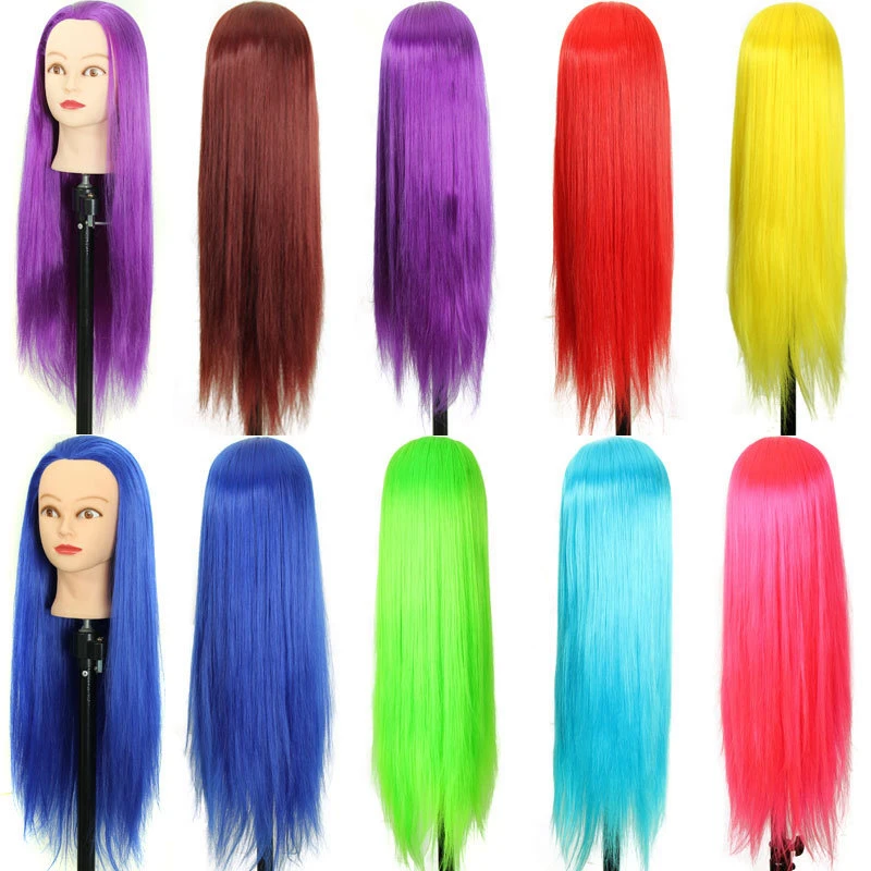 Missqueen Colorful Synthetic Fiber Long Hair Mannequin Head with Cosmetology Hairdressing Salon Model Training Head with Stand
Missqueen Colorful Synthetic Fiber Long Hair Mannequin Head with Cosmetology Hairdressing Salon Model Training Head with Stand