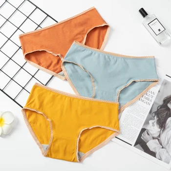 Women's Underpants Soft Cotton Pantys Girls Solid Color Intimate Briefs M-2XL Comfortable Breathable Ladies Cotton Panties 
Women's Underpants Soft Cotton Pantys Girls Solid Color Intimate Briefs M-2XL Comfortable Breathable Ladies Cotton Panties