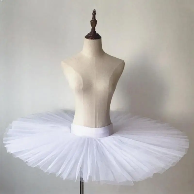 

Professional Ballet Tutus Adult Child Stiff Pancake Half Ballet Tutu Girls Practice Tutu Skirts Kids White Platter Tutu 6 Layers