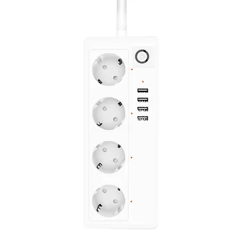 Multi Wifi Smart Power Strip Extension Socket 4 AC Outlet 4-USB Remote Control For Alexa, For Ifttt Voice Control High Quality
Multi Wifi Smart Power Strip Extension Socket 4 AC Outlet 4-USB Remote Control For Alexa, For Ifttt Voice Control High Quality