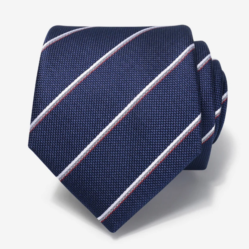 New Designer Brand Business Tie For Men High Quality Necktie Deep Blue Striped 8CM Wide Polyester Silk Gentleman Dress Suit
New Designer Brand Business Tie For Men High Quality Necktie Deep Blue Striped 8CM Wide Polyester Silk Gentleman Dress Suit