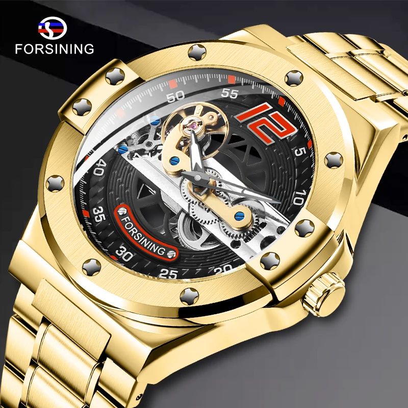 FORSINING Transparent Automatic Mechanical Watch Men Steampunk Skeleton Clock Luxury Bridge Self Winding Men's Watch Relojes
FORSINING Transparent Automatic Mechanical Watch Men Steampunk Skeleton Clock Luxury Bridge Self Winding Men's Watch Relojes