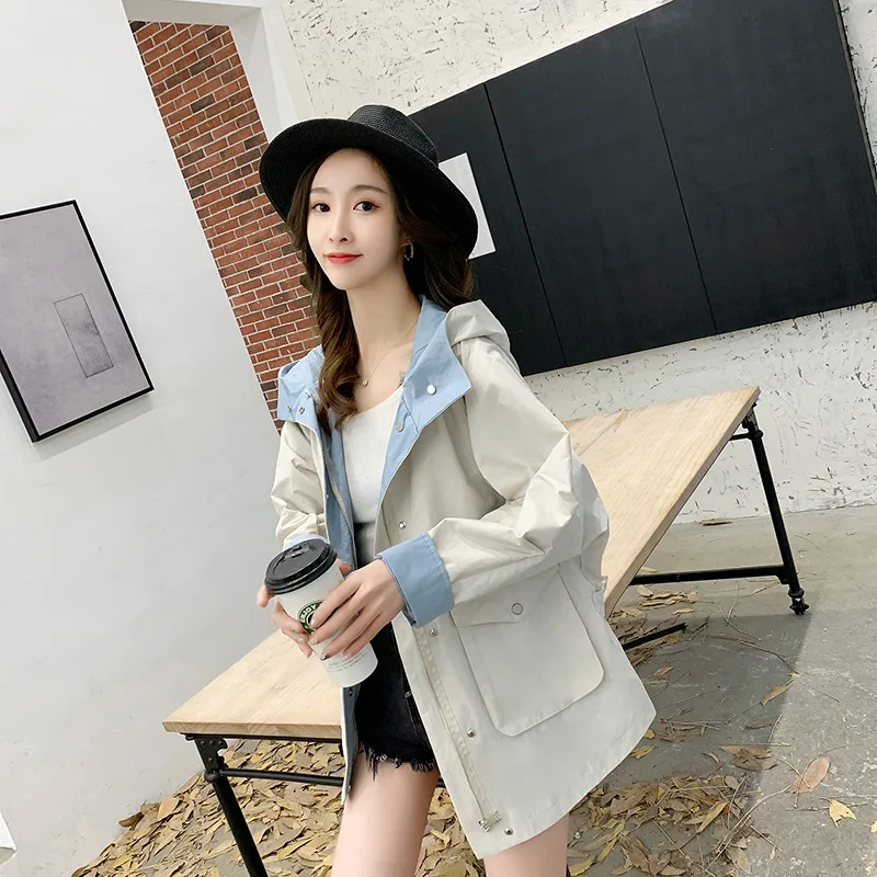 Solid Color Commuting Hooded Zipper 2019 Spring Elegant Straight-Cut-Style Simple Dacron Applique Joint
Solid Color Commuting Hooded Zipper 2019 Spring Elegant Straight-Cut-Style Simple Dacron Applique Joint