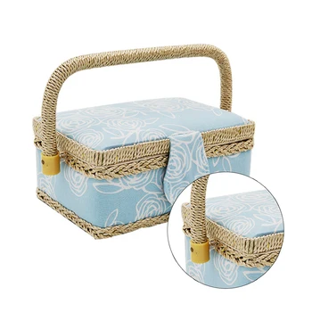 Small Sewing Basket Printed Design Sewing Tools Storage Box with Built-in Pin Cushion Interior Pocket
Small Sewing Basket Printed Design Sewing Tools Storage Box with Built-in Pin Cushion Interior Pocket