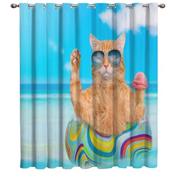 Cat Ice Cream Cute Sunglasses Beach Animals Funny Window Curtains Dark Living Room Curtain Rod Kitchen Drapes Fabric Indoor
Cat Ice Cream Cute Sunglasses Beach Animals Funny Window Curtains Dark Living Room Curtain Rod Kitchen Drapes Fabric Indoor