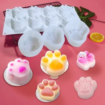 

3D Cat Claw Dog Paw Silicone Molds Chocolate Fondant Sugar Craft Gummy Paste Baking Cake Decorating Tools Resin Clay Soap Mould