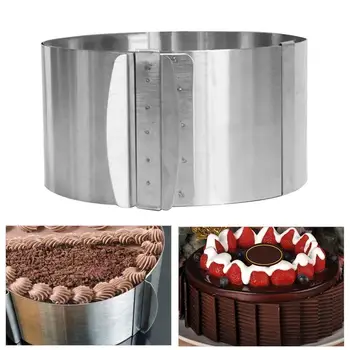 1Pc Adjustable Mousse Ring 3D Round Cake Molds Stainless Steel Baking Moulds Kitchen Dessert Cake Decorating Tools
1Pc Adjustable Mousse Ring 3D Round Cake Molds Stainless Steel Baking Moulds Kitchen Dessert Cake Decorating Tools