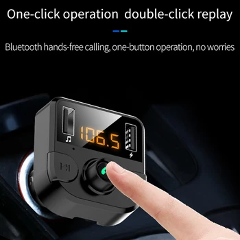 Car Handsfree Wireless Bluetooth Kit FM Transmitter Car MP3 Radio Adapter 2 USB Charger FM Modulator Car Accessories
Car Handsfree Wireless Bluetooth Kit FM Transmitter Car MP3 Radio Adapter 2 USB Charger FM Modulator Car Accessories