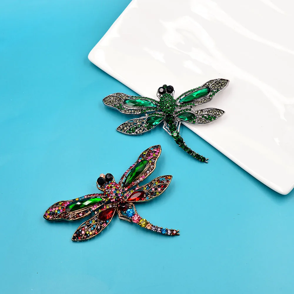 YYOGG Personality Alloy Oil Painting Pearl Color Dragonfly Brooch Brooch pin