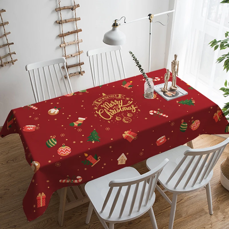 

Christmas Day Decoration Tablecloth Holiday New Year Party Wedding Decoration Dining Table Rectangular Coffee Table Tablecloth
