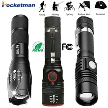 

Powerful T6/L2/V6/Q5 LED Flashlights Zoomable Torch Waterproof Flashlight Tactical Flashlight Use 18650 Battery