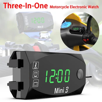 12V Motorcycle Electronic Clock Watch Thermometer Voltmeter Three-In-One Waterproof Dust-proof Mini Digital Voltmeter Tester
12V Motorcycle Electronic Clock Watch Thermometer Voltmeter Three-In-One Waterproof Dust-proof Mini Digital Voltmeter Tester
