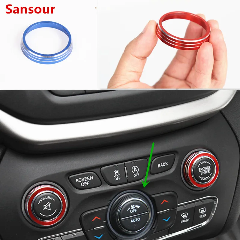 Sansour Car Air Conditioning AC Climate Control Knob On Off Cover CD Switch Button Knob Ring Decoration For Grand Cherokee 2014+
Sansour Car Air Conditioning AC Climate Control Knob On Off Cover CD Switch Button Knob Ring Decoration For Grand Cherokee 2014+