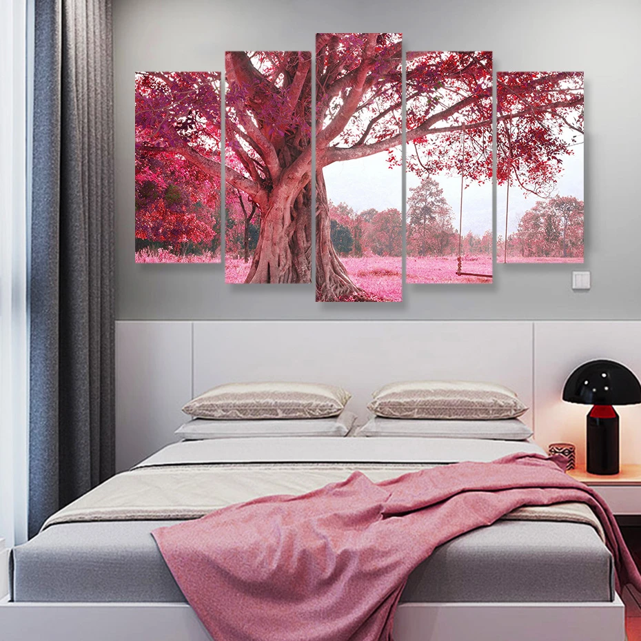 5 Panels Pink imagine Forest Fantastic Swing on Tree Canvas Paintings Wall Art Picture Print Poster Living Room Home Decor
5 Panels Pink imagine Forest Fantastic Swing on Tree Canvas Paintings Wall Art Picture Print Poster Living Room Home Decor