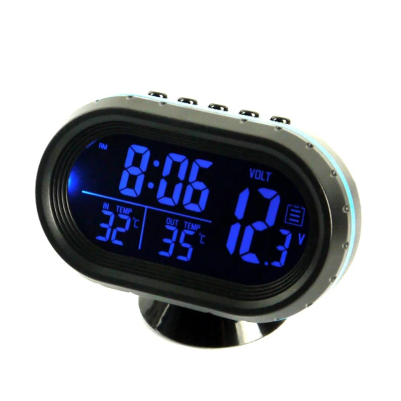 Digital Car LCD Clock Voltmeter Thermometer Battery Voltage Temprerature Monitor DC 12V-24V Freeze Alert
Digital Car LCD Clock Voltmeter Thermometer Battery Voltage Temprerature Monitor DC 12V-24V Freeze Alert