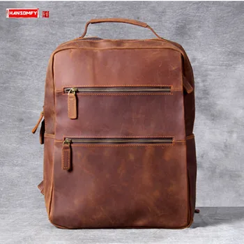 Crazy Horse Leather Backpack Men's Schoolbag Laptop Backpack Men Travel Bag Large Capacity Retro Original First Layer Leather
Crazy Horse Leather Backpack Men's Schoolbag Laptop Backpack Men Travel Bag Large Capacity Retro Original First Layer Leather