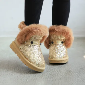 Girls Snow Boots 2019 Winter New Children Baby Girl Boots Sequins Plush Boots Plus Velvet Warm Cotton Shoes Cow Muscle Bling
Girls Snow Boots 2019 Winter New Children Baby Girl Boots Sequins Plush Boots Plus Velvet Warm Cotton Shoes Cow Muscle Bling