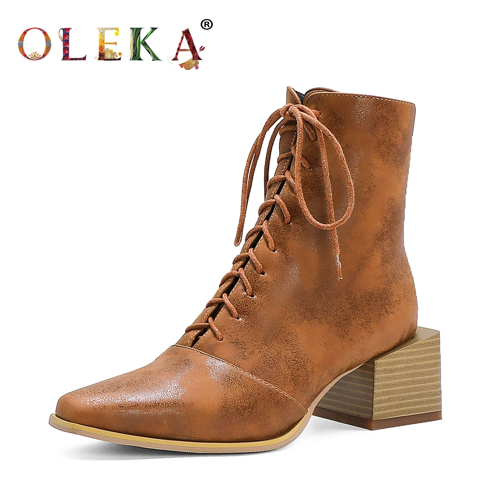 OLEKA Mid-calf Winter Women Boots Square Heel Totem Pointed Toe Ladies Boots Fashion Style Western New AS418
OLEKA Mid-calf Winter Women Boots Square Heel Totem Pointed Toe Ladies Boots Fashion Style Western New AS418