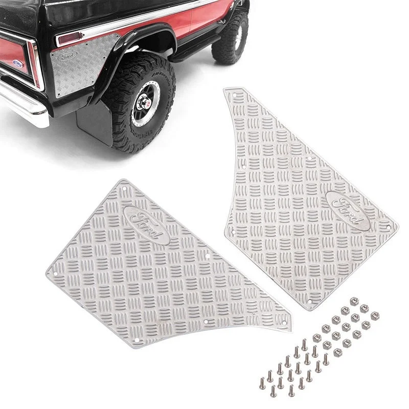 YEAHRUN 2pcs Metal Tail Protective Board Armor Guard For 1/10 RC TRAXXAS TRX4 Ford Bronco
