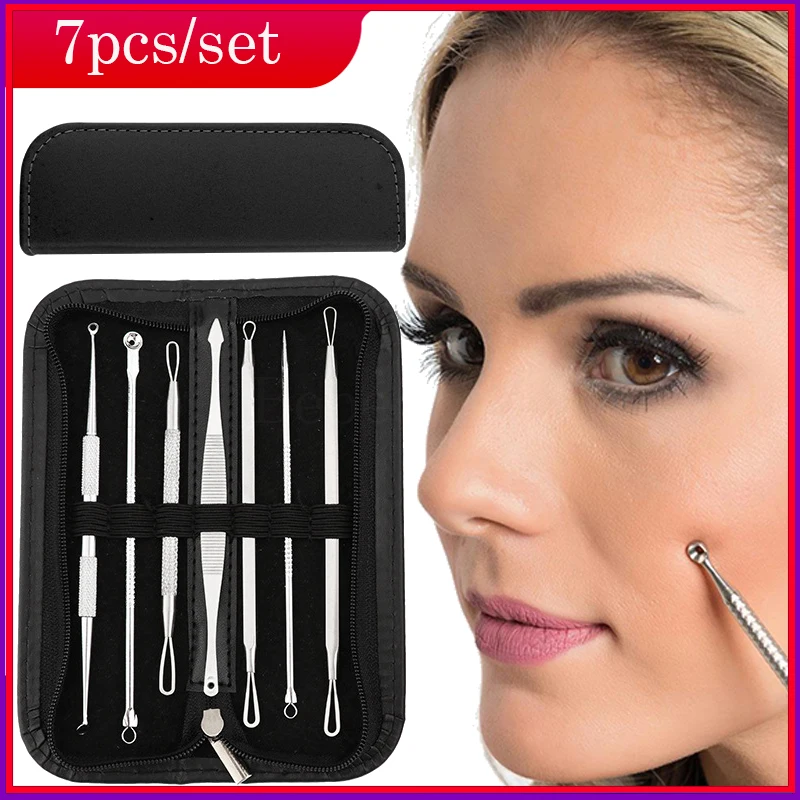7 Pieces Tool From Black Dots Needle for Acne Prick Tweezer for Extrusion of Pimples Comedones Set Spoonbait Carnation Extractor
7 Pieces Tool From Black Dots Needle for Acne Prick Tweezer for Extrusion of Pimples Comedones Set Spoonbait Carnation Extractor