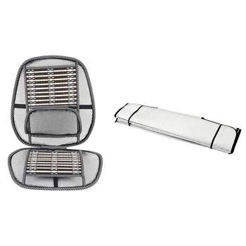 2 Pcs Auto Supplies: 1 Pcs Summer Cooling Lumbar Universal Massage Cushion & 1Pcs Car Foldable Windshield Sun Shade Front and Re
2 Pcs Auto Supplies: 1 Pcs Summer Cooling Lumbar Universal Massage Cushion & 1Pcs Car Foldable Windshield Sun Shade Front and Re