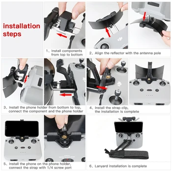 1Set Signal Extender Amplifier Antenna Range Booster for -DJI Mavic Air 2 Drone H05A 
1Set Signal Extender Amplifier Antenna Range Booster for -DJI Mavic Air 2 Drone H05A