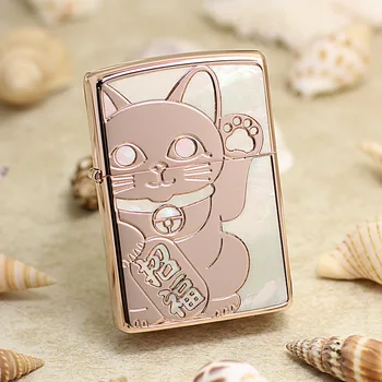 Genuine Zippo oil lighter copper windproof Rose Gold Fortune Cat cigarette Kerosene lighters Gift With anti-counterfeiting code
Genuine Zippo oil lighter copper windproof Rose Gold Fortune Cat cigarette Kerosene lighters Gift With anti-counterfeiting code