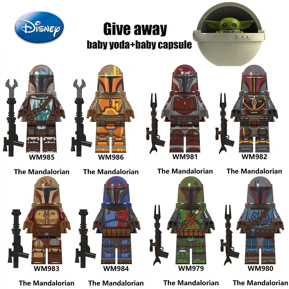 2Pcs/Set Disney Star Warsing Series Building Blocks Baby Yodaed Mandalorian Figure Building Blocks Toys Children Christmas Gift
2Pcs/Set Disney Star Warsing Series Building Blocks Baby Yodaed Mandalorian Figure Building Blocks Toys Children Christmas Gift