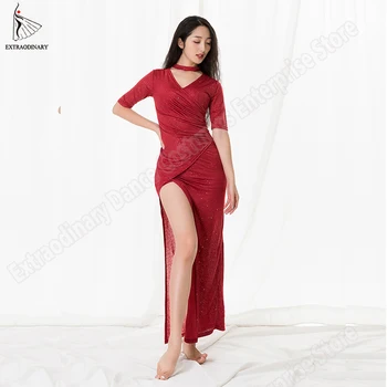 Belly Dance Practice Clothes Skirt Sequins Split Oriental Performance V-Neck Dress Costume Carnaval 5 Colors
Belly Dance Practice Clothes Skirt Sequins Split Oriental Performance V-Neck Dress Costume Carnaval 5 Colors