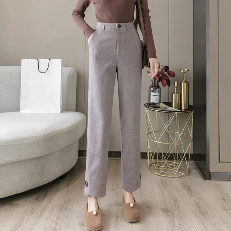 2020 Autumn Winter Women Woolen Houndstooth Pants Female Fashion High Waist Straight Pants Elegant Plus size Pants Women S581
2020 Autumn Winter Women Woolen Houndstooth Pants Female Fashion High Waist Straight Pants Elegant Plus size Pants Women S581
