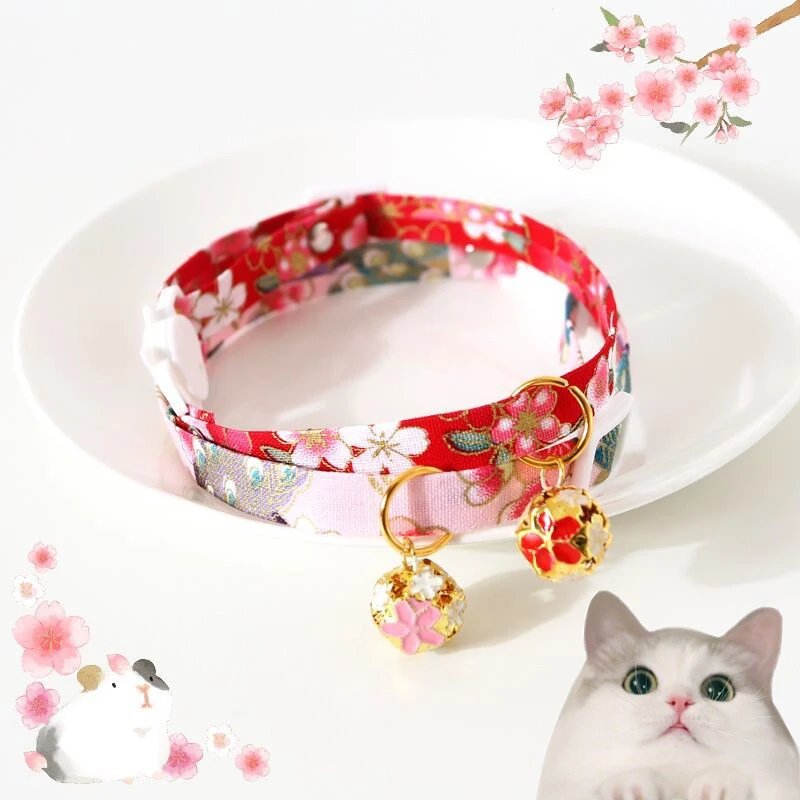 Breakaway Cat Collar with Hollow Bell Flower Floral Kimono Adjustable Kitten Collars Safety Japanese Style for Cats Puppy Pets
Breakaway Cat Collar with Hollow Bell Flower Floral Kimono Adjustable Kitten Collars Safety Japanese Style for Cats Puppy Pets