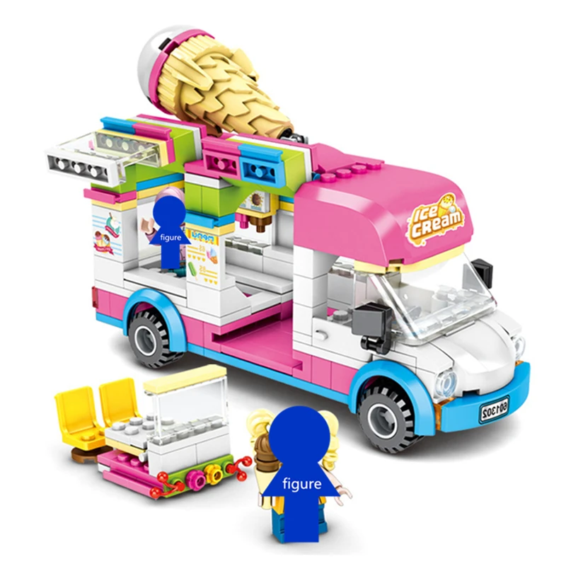 SEMBO 601302 City Street View Ice Cream Car Creative Colorful DIY Building Blocks model kit Bricks Educational toys for Children
SEMBO 601302 City Street View Ice Cream Car Creative Colorful DIY Building Blocks model kit Bricks Educational toys for Children