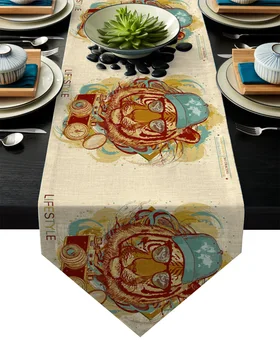 Tiger Animal Hand Drawn Hat Fashion Table Runner Table Flag Home Party Decorative Tablecloth Table Runners
Tiger Animal Hand Drawn Hat Fashion Table Runner Table Flag Home Party Decorative Tablecloth Table Runners