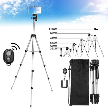 Portable Camera Tripod Phone Stand Holder 34-110cm/360 Degree Adjustable Camera Phone Tripod Kits with Smart Bluetooth Shutter
Portable Camera Tripod Phone Stand Holder 34-110cm/360 Degree Adjustable Camera Phone Tripod Kits with Smart Bluetooth Shutter