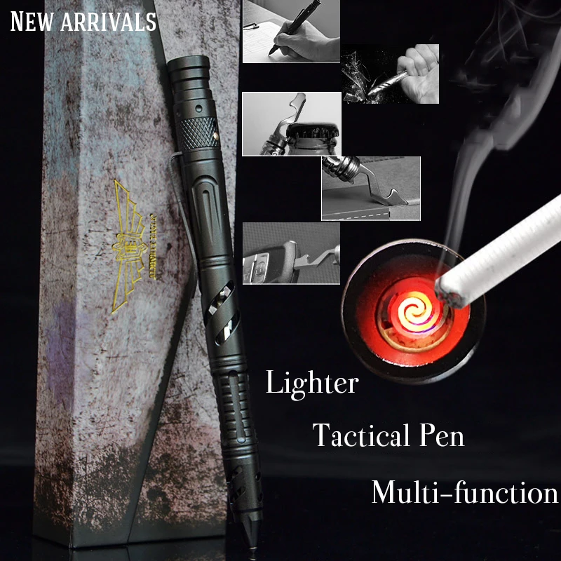 6 In 1 Portable Tactical Pen Emergency Electronic Ignition Lighter Self Defense Rescue EDC Tool Glass Breaker Outdoor
6 In 1 Portable Tactical Pen Emergency Electronic Ignition Lighter Self Defense Rescue EDC Tool Glass Breaker Outdoor