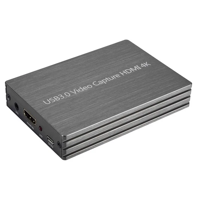 4K HDMI To USB 3.0 Video Capture Card Dongle 1080P 60fps HD Video Recorder Grabber For OBS Game Live Stream Capture Card Grey
4K HDMI To USB 3.0 Video Capture Card Dongle 1080P 60fps HD Video Recorder Grabber For OBS Game Live Stream Capture Card Grey