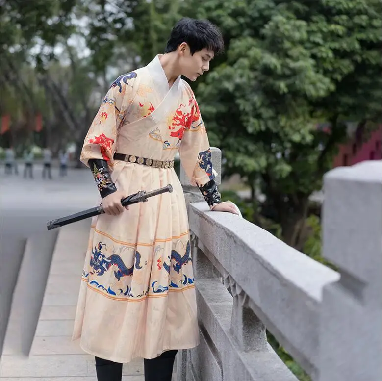 Handsome royal guards sword customer service Original Unisex straight sleeve Han suit printed dragon pattern rice white flying
Handsome royal guards sword customer service Original Unisex straight sleeve Han suit printed dragon pattern rice white flying
