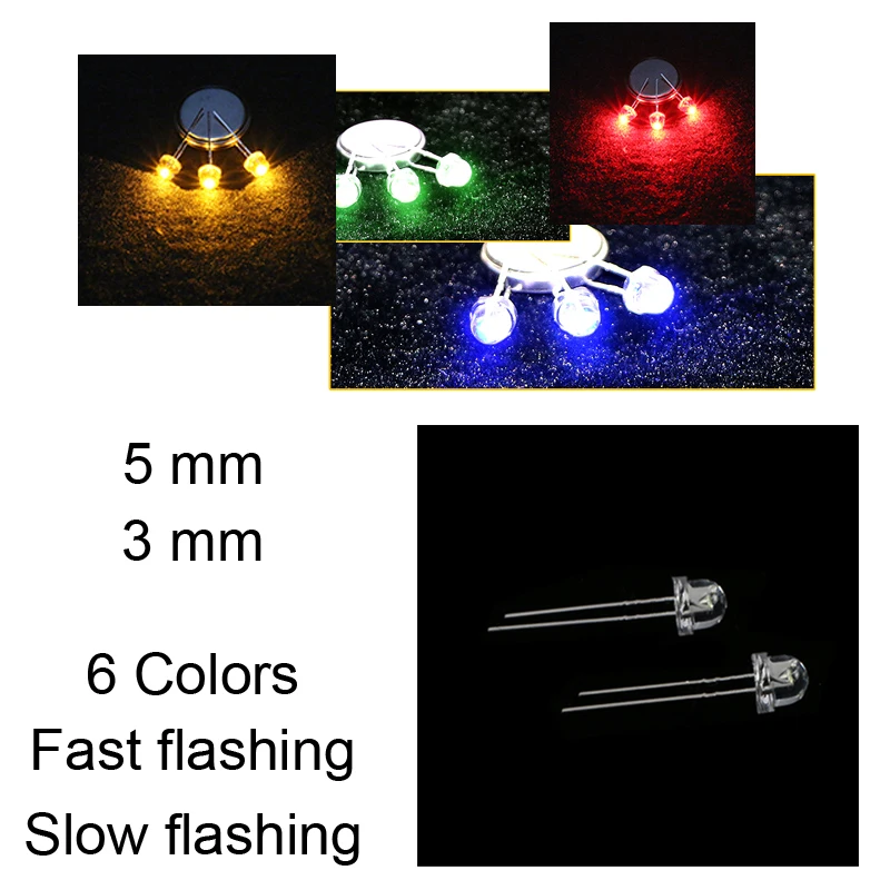 50/100/500/1000pcs LED Diode Lot Red DIY Warm 3MM 5MM Blue Emitting ,RGB Fast/slow flashing Pink Green Urtal Bright 6 Color
50/100/500/1000pcs LED Diode Lot Red DIY Warm 3MM 5MM Blue Emitting ,RGB Fast/slow flashing Pink Green Urtal Bright 6 Color