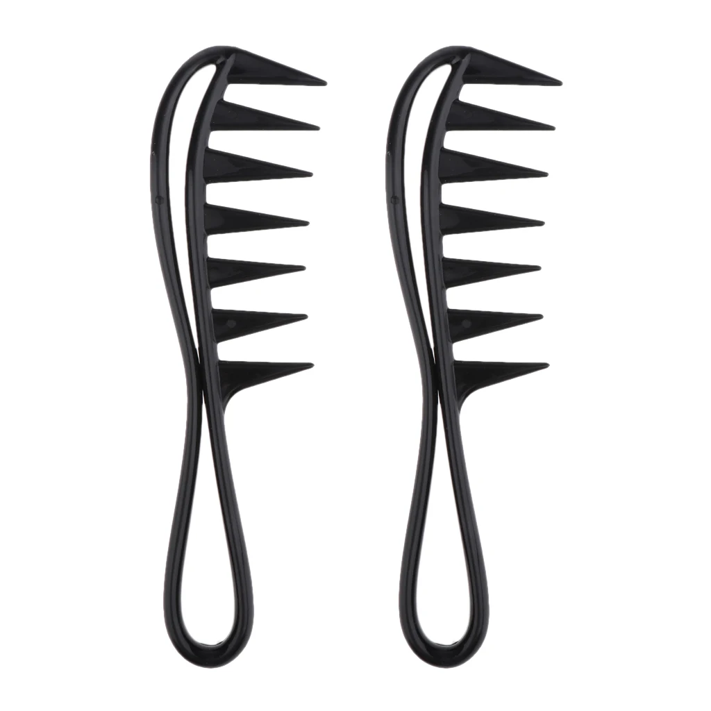 2pcs Mens Oily Hair Pick Comb Salon Dyeing Hairdressing Styling Wide Tooth 2pcs Mens Oily Hair Pick Comb Salon Dyeing Hairdressing Styling Wide Tooth