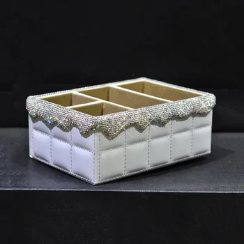 European Style Diamonds Rhinestones Desktop Storage Box Mobile Phone Remote Control Cosmetics Hotel Office Home Car Sundry Box
European Style Diamonds Rhinestones Desktop Storage Box Mobile Phone Remote Control Cosmetics Hotel Office Home Car Sundry Box