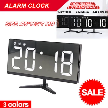 LED Mirror Alarm Clock Thermometer Digital Display Dimmable Snooze Temperature Night Mode Light Memory Function Clocks 3
LED Mirror Alarm Clock Thermometer Digital Display Dimmable Snooze Temperature Night Mode Light Memory Function Clocks 3