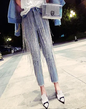 2020 Spring Autumn New Gradient Colored Heavy Handmade Beaded Skinny Jeans Pants Women's Jeans Denim Pants Ladies Streetwear
2020 Spring Autumn New Gradient Colored Heavy Handmade Beaded Skinny Jeans Pants Women's Jeans Denim Pants Ladies Streetwear