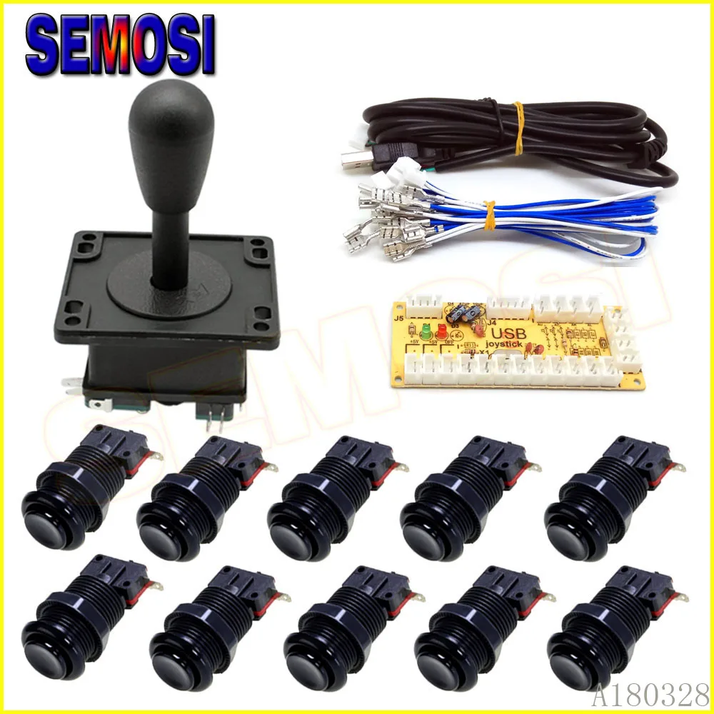 DIY Arcade Buttons and Joystick Kit,HAPP Style Arcade Controller Button Kit Including Zero Delay USB Encoder for Raspberry Pi
DIY Arcade Buttons and Joystick Kit,HAPP Style Arcade Controller Button Kit Including Zero Delay USB Encoder for Raspberry Pi