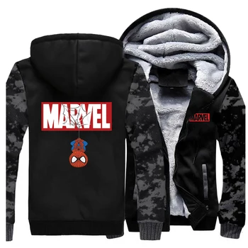 2020 Winter MARVEL Hoodies Spiderman Men Warm Thick Hoodie Sweatshirt Casual New Male Zipper Jacket The Avengers Brand Coat
2020 Winter MARVEL Hoodies Spiderman Men Warm Thick Hoodie Sweatshirt Casual New Male Zipper Jacket The Avengers Brand Coat