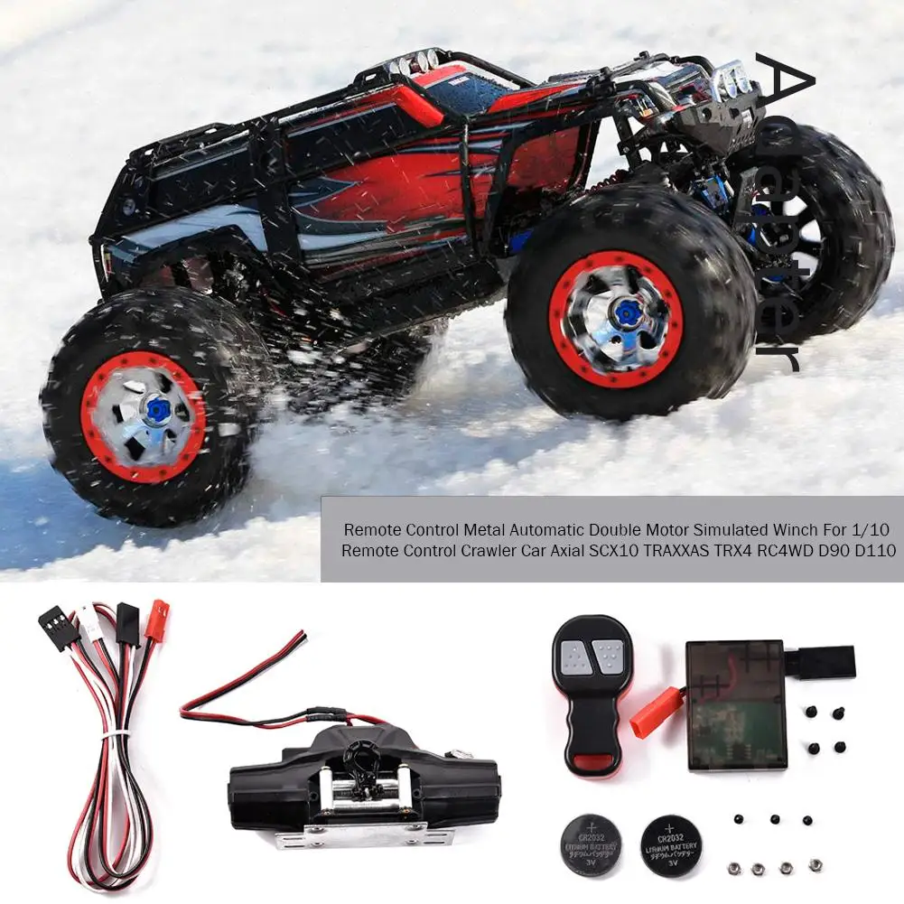 RC Metal Automatic Double Motor Simulated Winch For 1/10 RC Crawler Car Axial SCX10 TRAXXAS TRX4 RC4WD D90 D110 TF2 Tamiya CC01
RC Metal Automatic Double Motor Simulated Winch For 1/10 RC Crawler Car Axial SCX10 TRAXXAS TRX4 RC4WD D90 D110 TF2 Tamiya CC01
