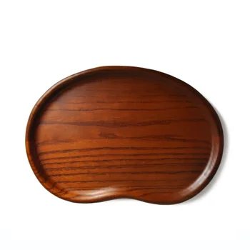 

chinese/asian/European style whole fine tableware creative hand-wood whole wooden disc tray plate cashew L24 W16.5cm H2cm