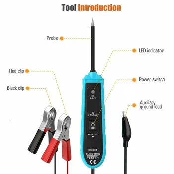 EM285 6-24V DC Power Probe Car Electric Circuit Tester Automotive Tester With 5m Cable Premium Car Accessory
EM285 6-24V DC Power Probe Car Electric Circuit Tester Automotive Tester With 5m Cable Premium Car Accessory